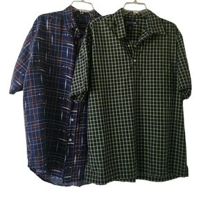2 Short Sleeve Mens Shirts Sz Xl